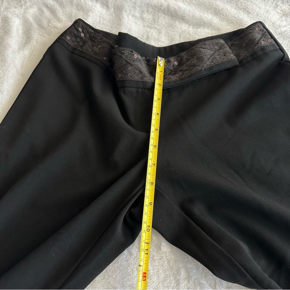 Vintage Black Lace Sequence Dress Pants - Picture 7 of 8